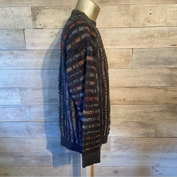 Jantzen black stripes multicoloured‎  sweater in size medium - Picture 4 of 8